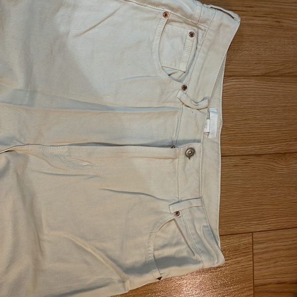 Light-beige, wide-leg twill pants - Picture 5 of 5